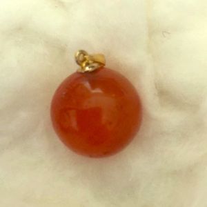 Coral pendant head k18 gold